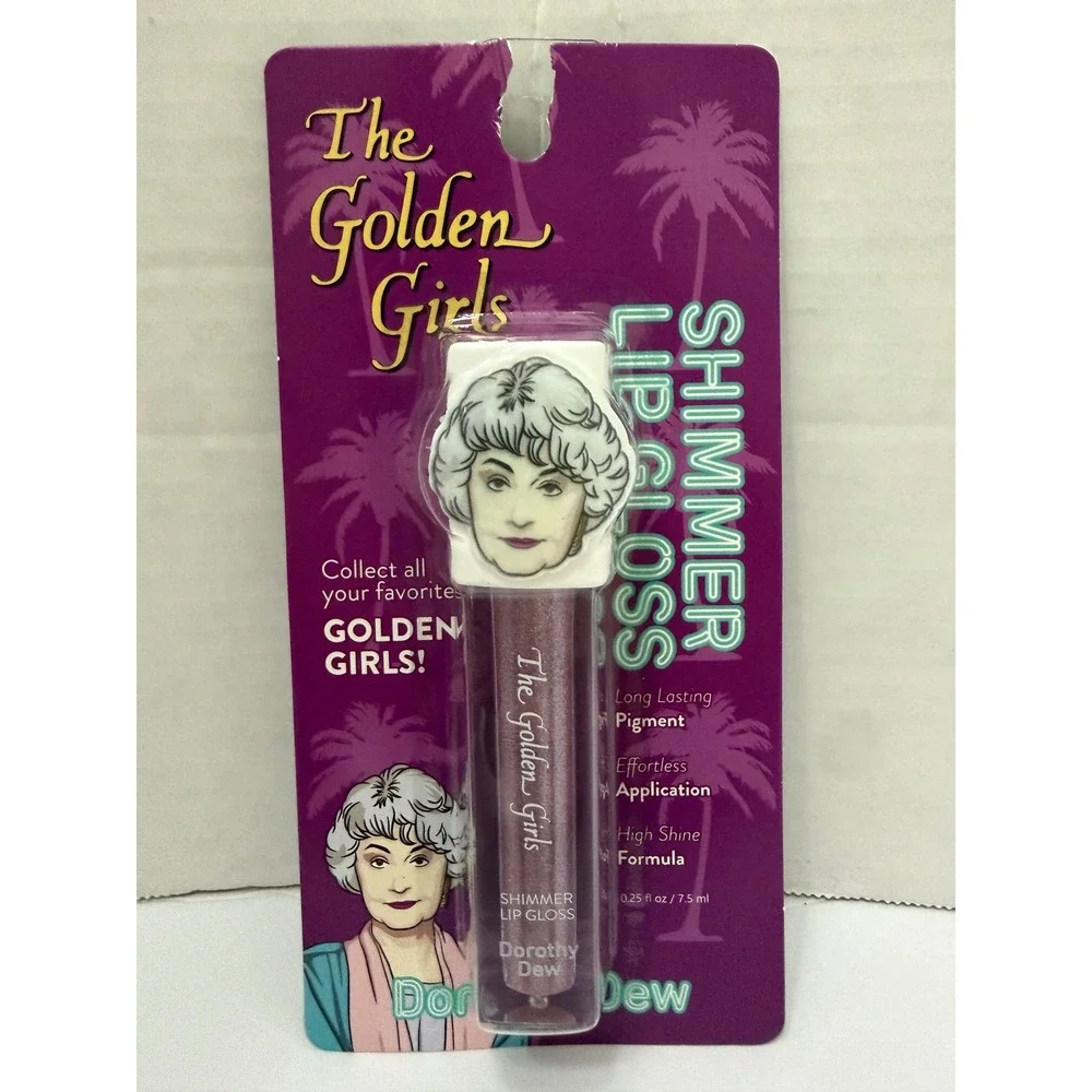 The Golden Girls Dorothy Dew Shimmer Lip Gloss Purple High Shine 0.25oz New